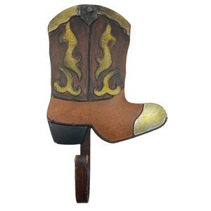Vintage Metal Cowboy Boot Cap/Coat Hook